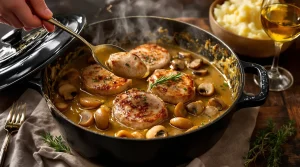 Filet mignon aux champignons et moutarde : fondant, crémeux, et prêt en seulement 30 minutes