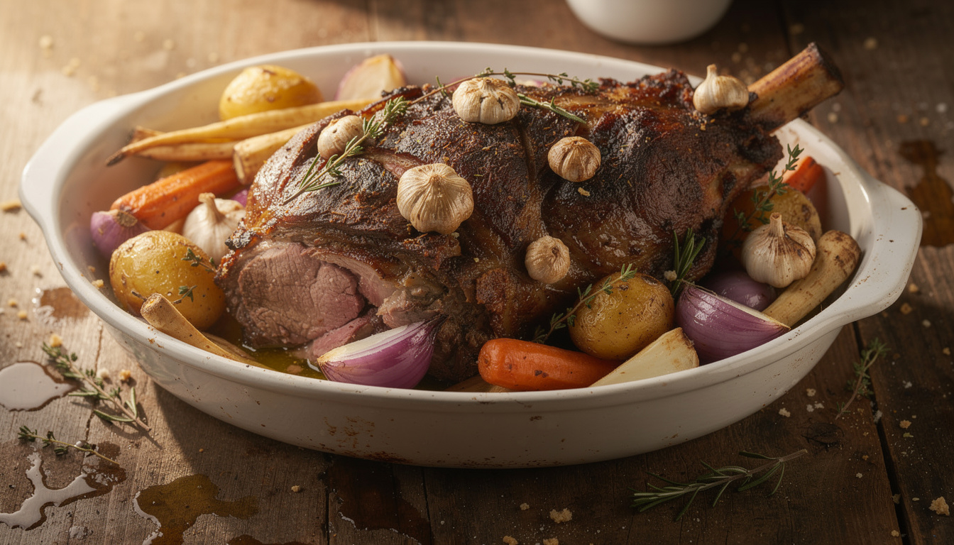 découvrez la recette emblématique du gigot de 5 heures des carnets de julie, une cuisson lente pour une viande tendre et savoureuse, idéale pour vos repas conviviaux.
