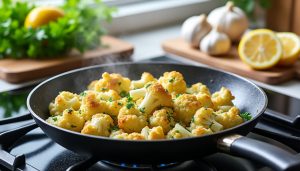 Recette facile pour cuisiner le chou-fleur à la poêle