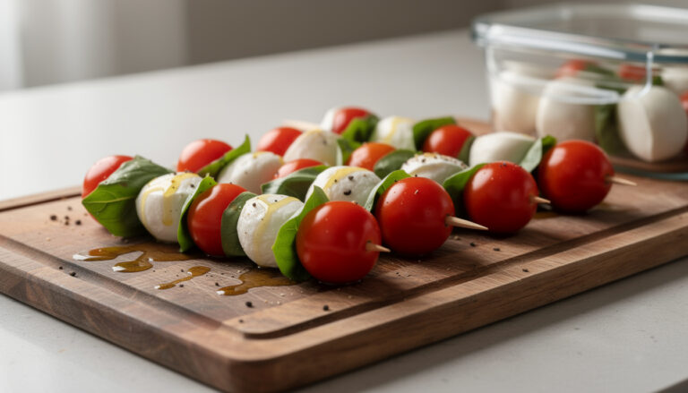 Comment préparer des brochettes tomate mozza la veille sans altérer la fraîcheur