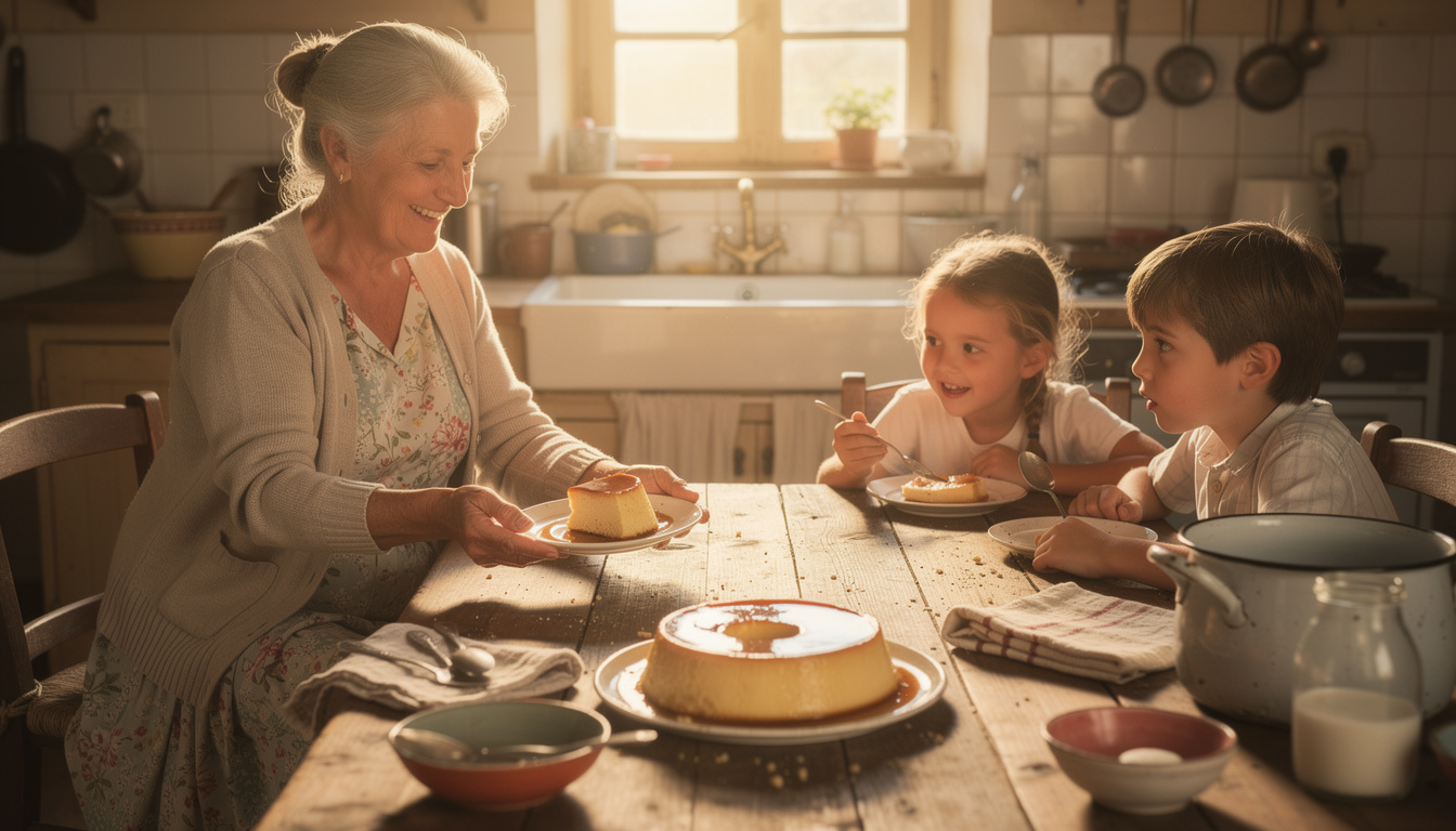 découvrez la recette traditionnelle revisitée du flan pâtissier de grand-mère sans pâte, un dessert onctueux et gourmand facile à préparer.